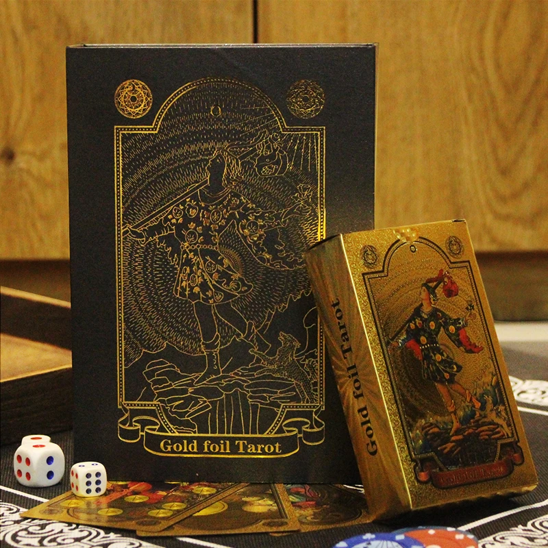 2021 New Arrive Luxury Gold Foil Tarot Oracle Card Divination Fate High Quality Deck Playing Bithday Gift Drink Game | Спорт и