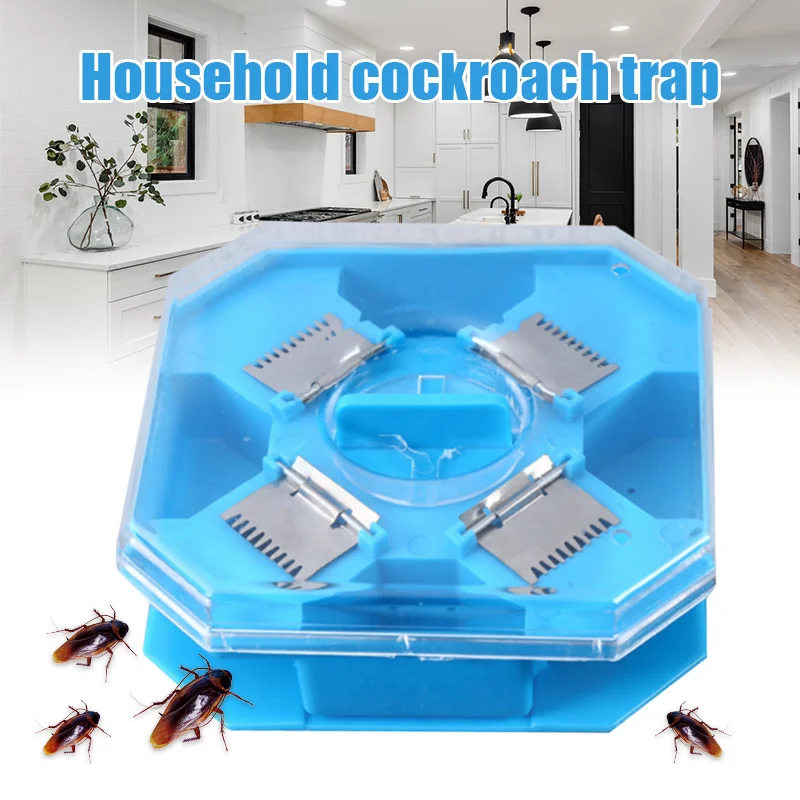 

12.5*12.5*4.5cm Cockroach Trap Box Roach Killer Pet Safe Reusable Non-Toxic Eco-Friendly Kitchen Cockroach Catcher Trap