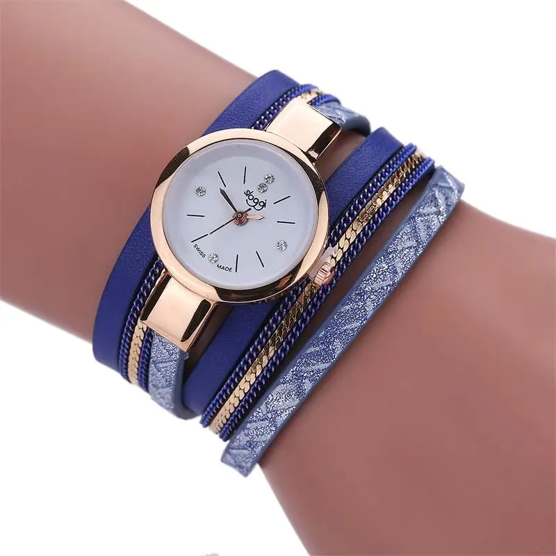 MINHIN модные женские часы повседневные наручные с кожаным браслетом для женщин