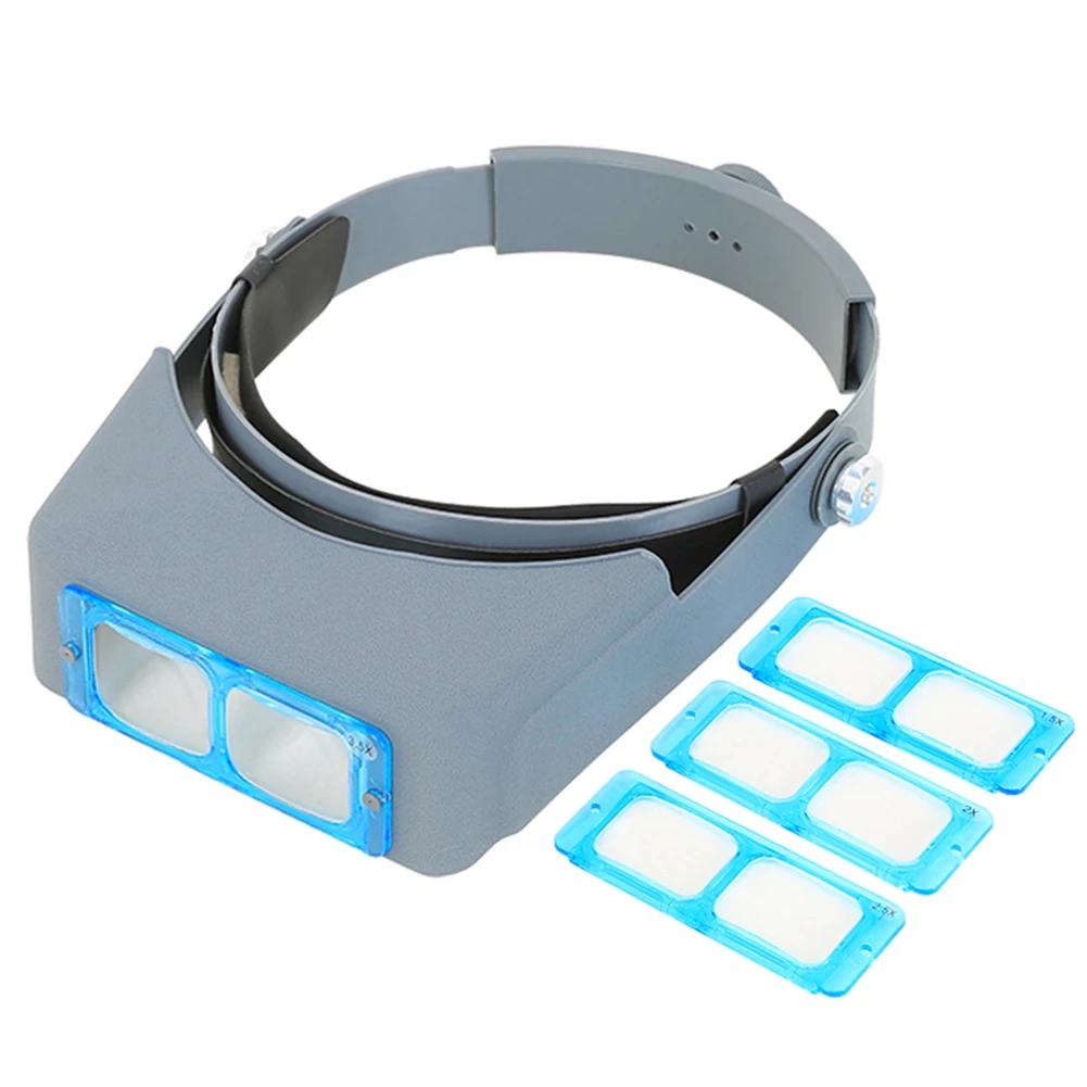 

Magnifying Glass 1.5X/2X/2.5X/3.5X Glasses Magnifier for Phone Loupe Magnifier Head Wearing Eye Lens for Watch Appraisal