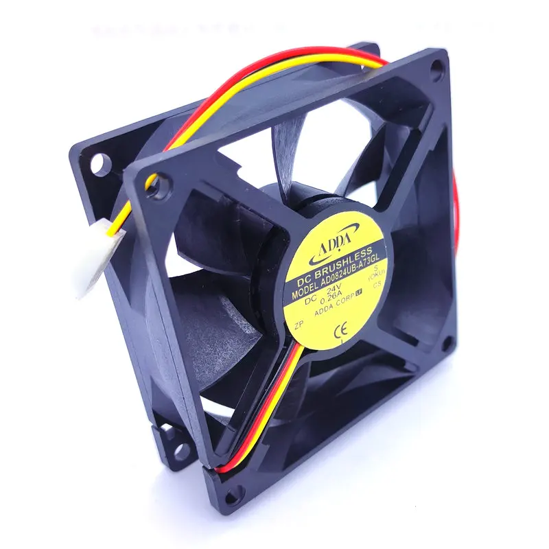Новый AD0824UB-A73GL 80*80*25 мм 8 см 24 В 0.26A инверторный охлаждающий вентилятор