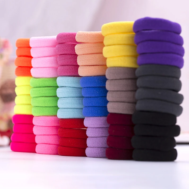 Резинки для волос Эластичные разноцветные девочек 100 шт. | Детская одежда и обувь