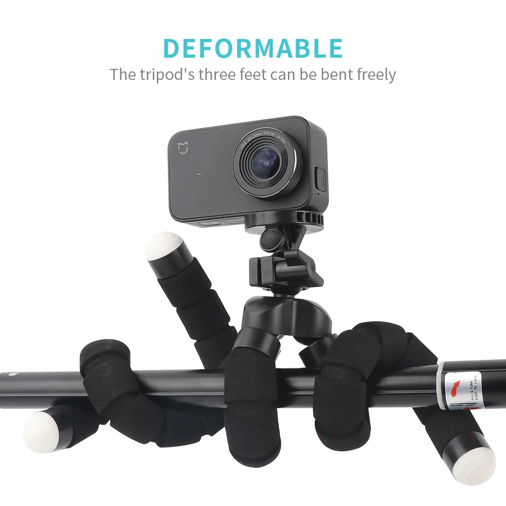 RP Mini Flexible Sponge Octopus Tripod For iPhone Xiaomi Huawei Smartphone for Gopro Camera Accessory With Phone Clip | Электроника