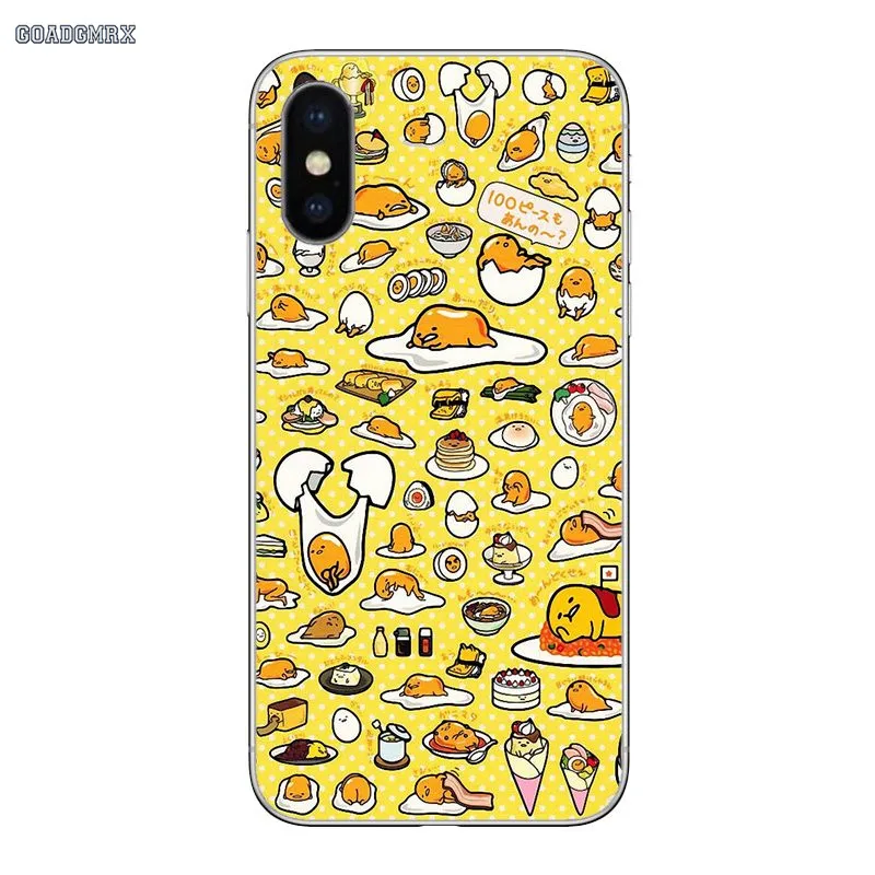 For iPhone 11 X XR XS Pro MAX 4 4S 5 5S SE 5C 6 6S 7 8 Plus Cute Cartoon Gudetama Soft Shell Transparent Cases Covers | Мобильные