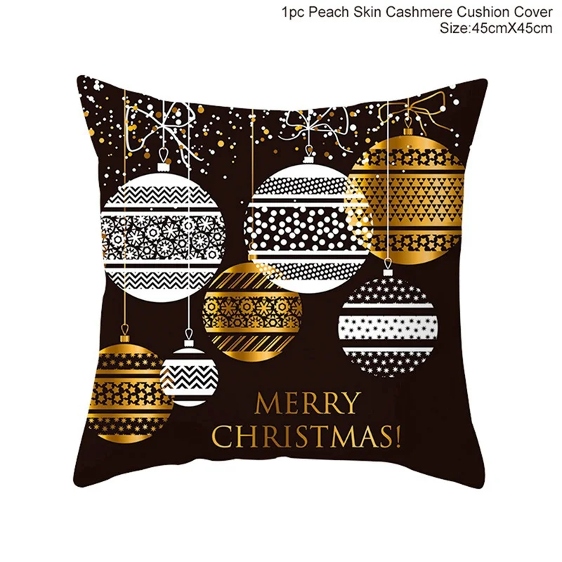 10-27 FENGRISE, 45x45 см, хлопок, лен, Merry Christmas, чехол, подушка, Рождественский Декор для дома, счастливый год, Декор,, Navidad, рождественский подарок - Цвет: 10-27