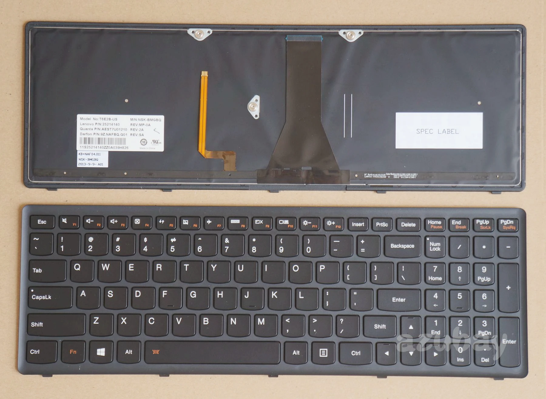 

US Keyboard For Lenovo Ideapad Flex 15 (Type 20309 80C5 ) 25214140 25214166 T6E2B-US AEST7U01210 9Z.NAFBQ.G01 NSK-BMGBQ Backlit