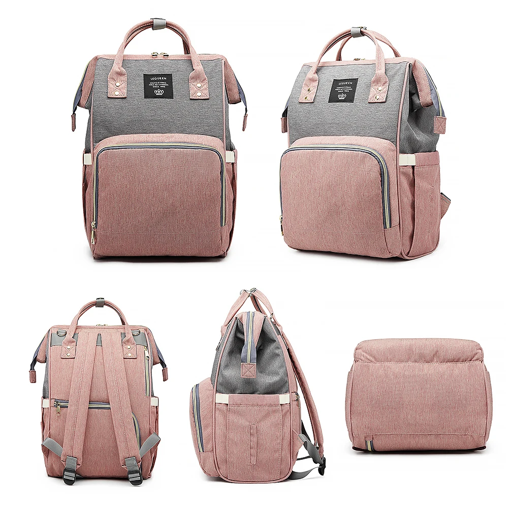 Сумка для мамы большой вместимости с улучшенной водонепроницаемостью, модным плечевым рюкзаком и многофункциональностью для беременных женщин.