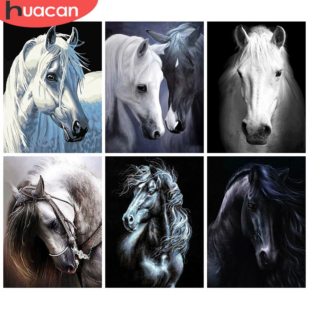 

HUACAN 5d Diamond Painting Horse Home Decor DIY Diamond Embroidery Cross Stitch Animal Mosaic Picture Handmade Gift