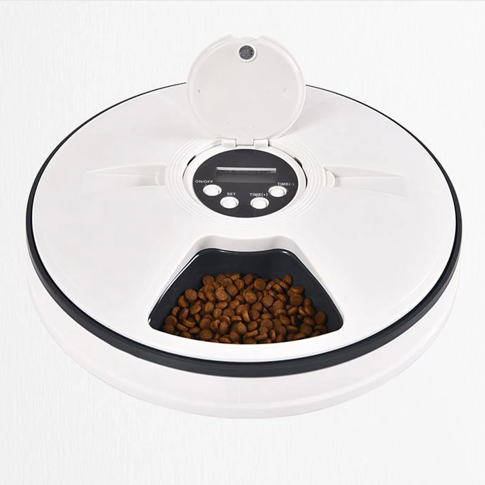 

6 Cells Regular And Quantitative Tableware Automatic Feeder Easy To Clean Food Feeding Container Can't Put Water Safe Pet Bowl
