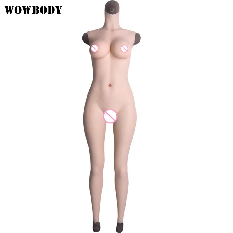 

D Cup Fake Boobs Bodysuit Tetas Realistic Silicone Breast Forms Tights For Shemale Transgender Crossdresser Cosplay DrageQueen