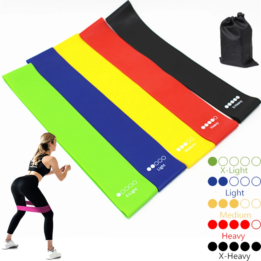 5 шт. Набор резинок сопротивления эластичные резиновые резинки с завязками для