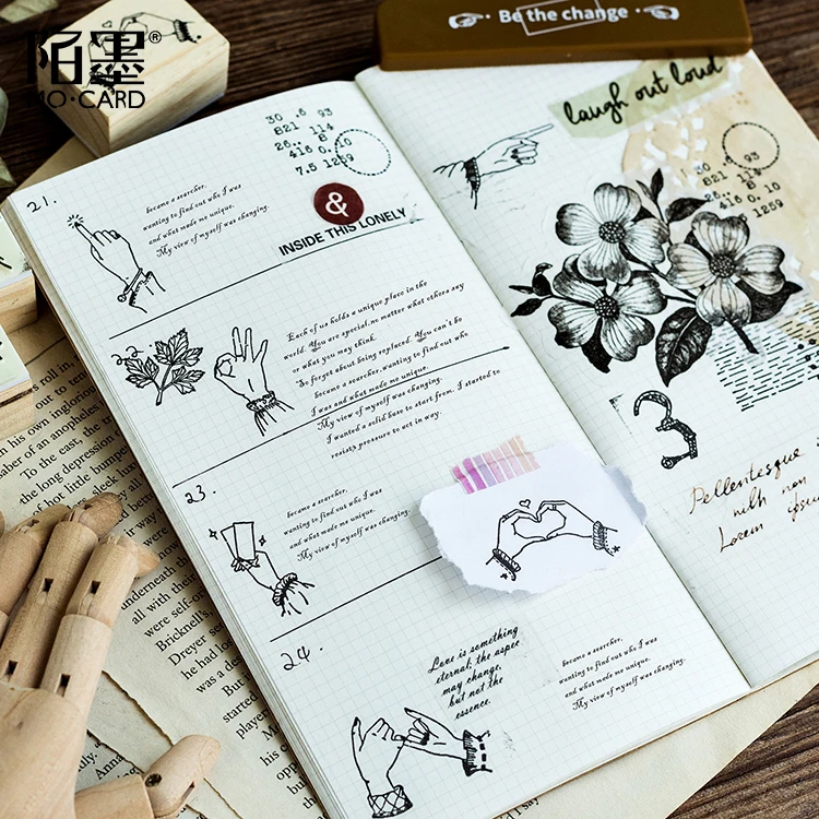 1 шт. маленькие лесные серии деревянные уплотнения мультфильм милые животные DIY