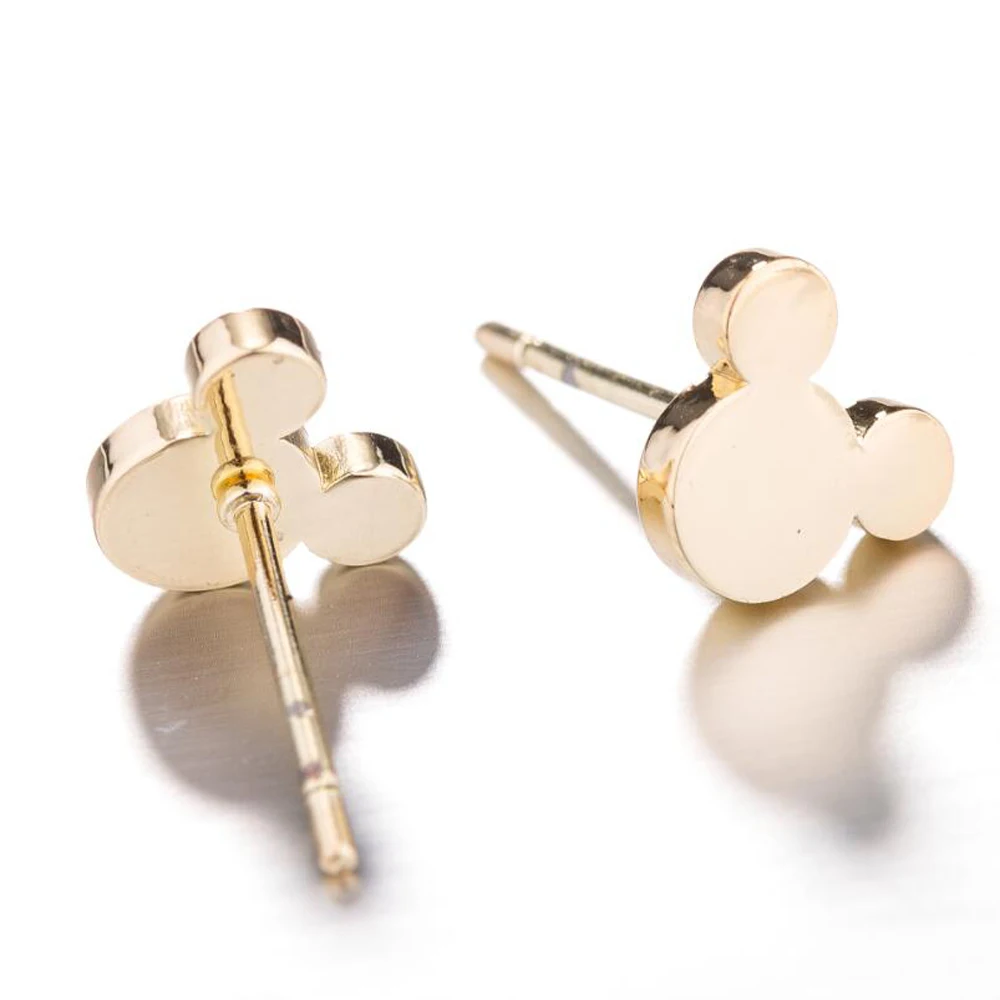 Серьги гвоздики из нержавеющей стали с изображением Микки для женщин и девочек