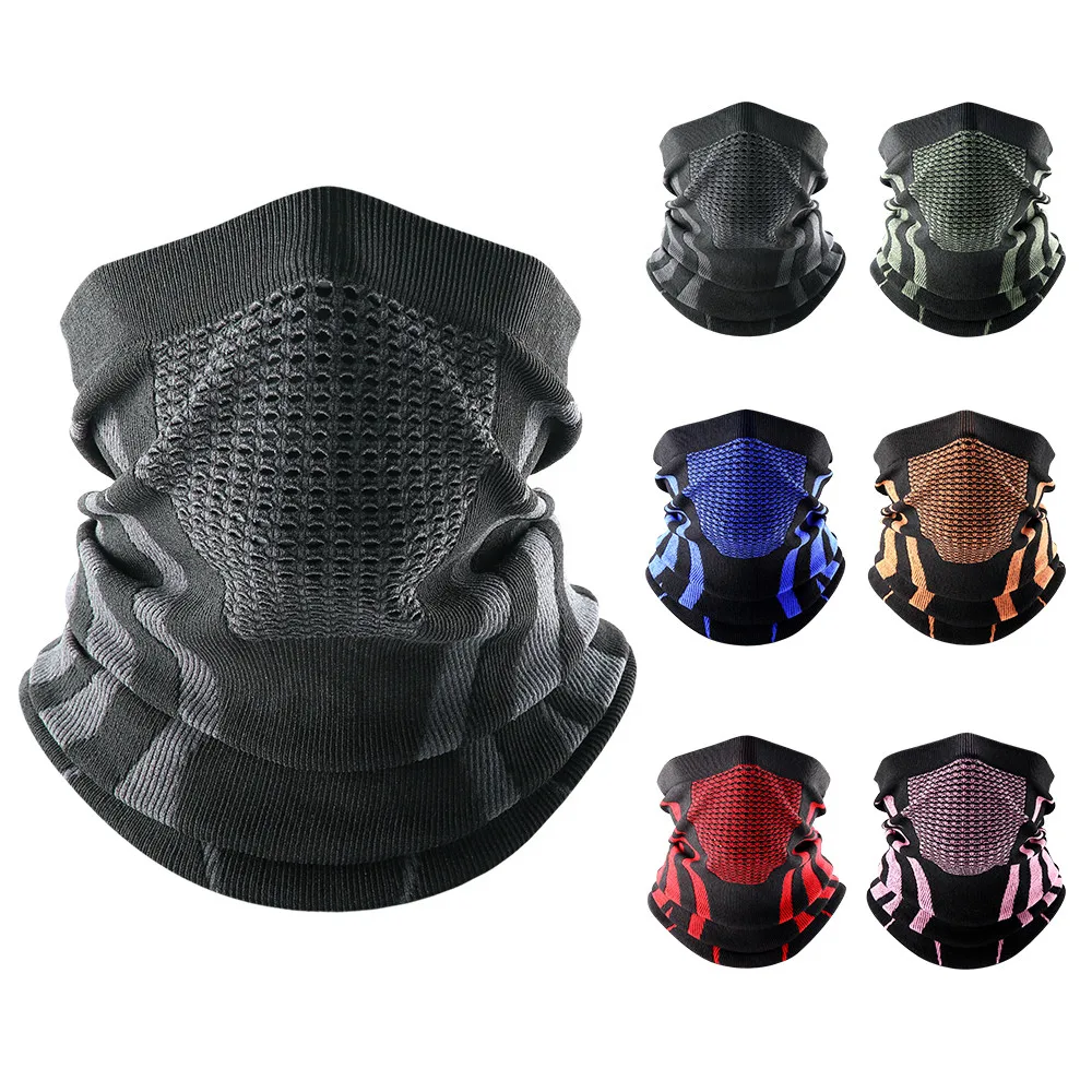 

Soft Bandana Mask Cover Neck Warmer Gaiter Bicycle Cycling Ski Tube Scarf Hiking Breathable Masks Print Women Men Winter