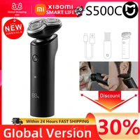 mijia original xiaomi mens dry and wet shaver electric shaver s500c portable flex 3 in 1 smart low noise 3d head double blade