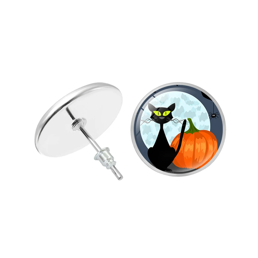 Хэллоуин сережки летучая мышь подвеска с изображением полной Луны на надписью