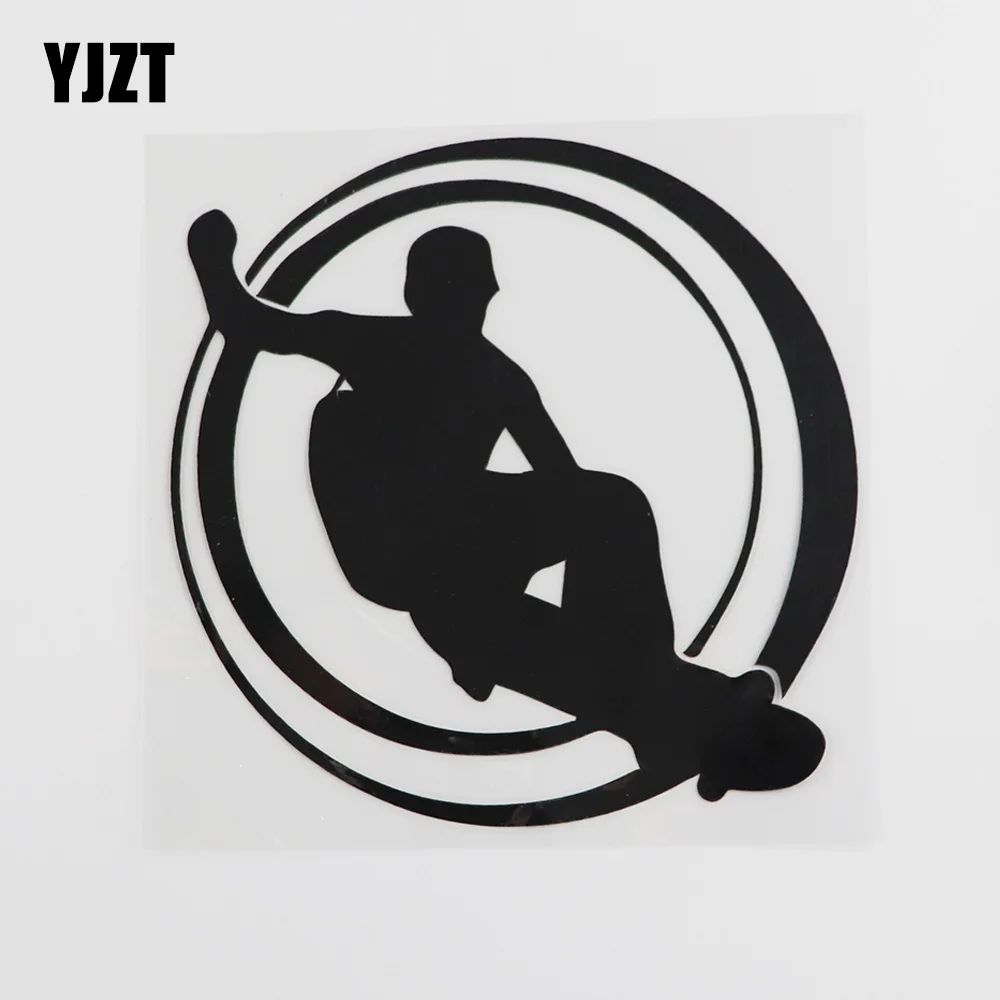 

Виниловая наклейка YJZT, 13,7 см x 13,6 см, черный/серебристый 8A-0332