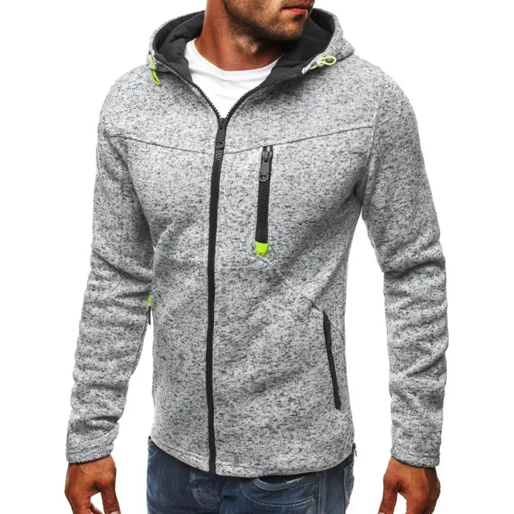 

Sport Autumn Winter Warm Thickened Jacket Men Zipper Sweatshirt Hoodies Coat