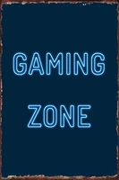 gaming zone retro vintage metal sign tin sign tin plates wall decor room decoration for art cafe pub home club man cave