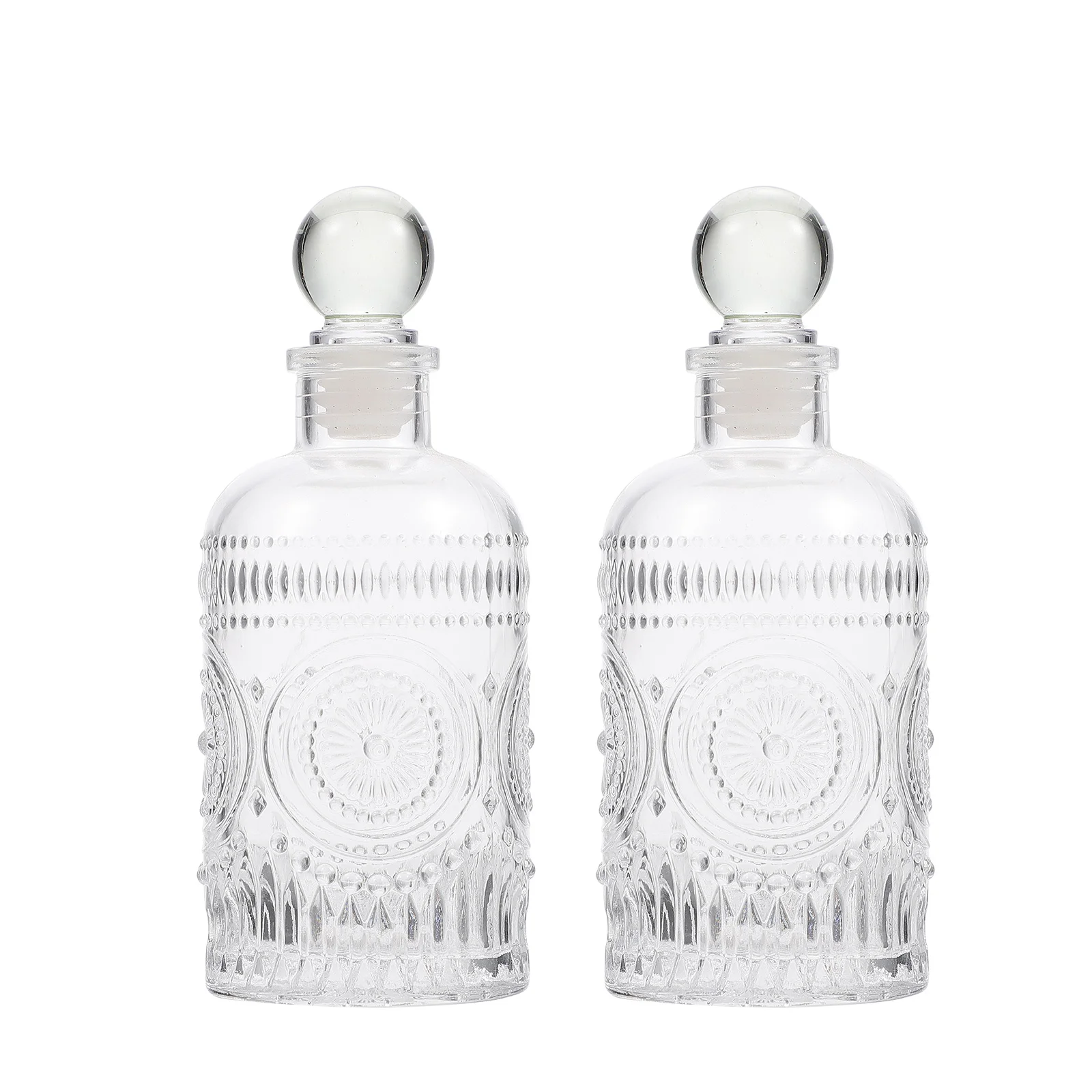 

2pcs 200ml Fragrance Glass Diffuser Bottles Refillable Aromatherapy Container