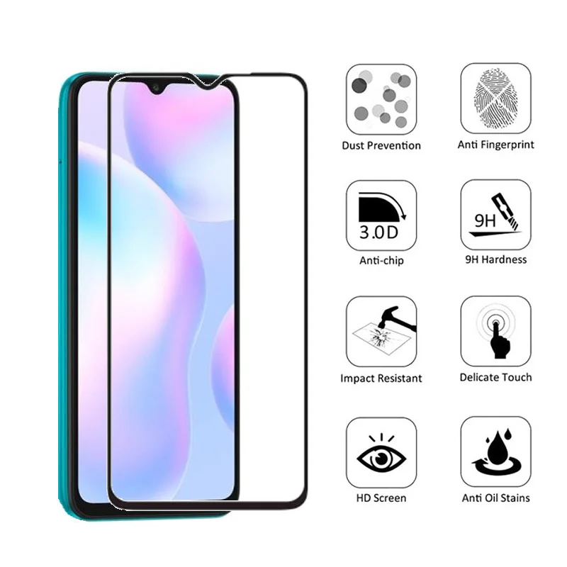 Закаленное стекло 4 в 1 для объектива камеры Xiaomi Redmi 9a 9c Note 9 S Pro Max | Мобильные