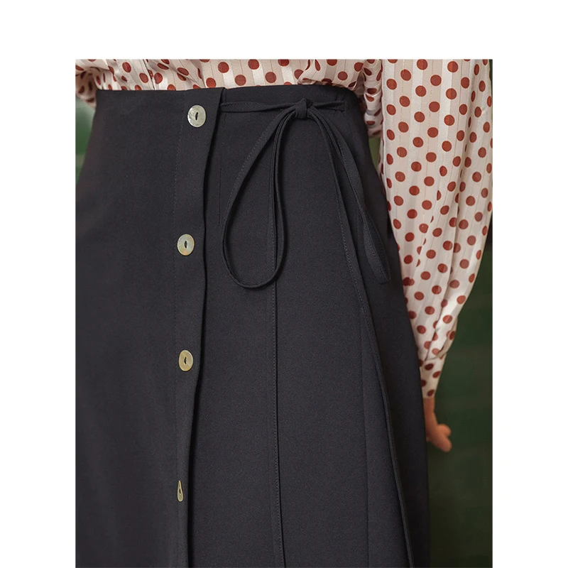 INMAN/весенне-осенняя литературная модная универсальная черная облегающая