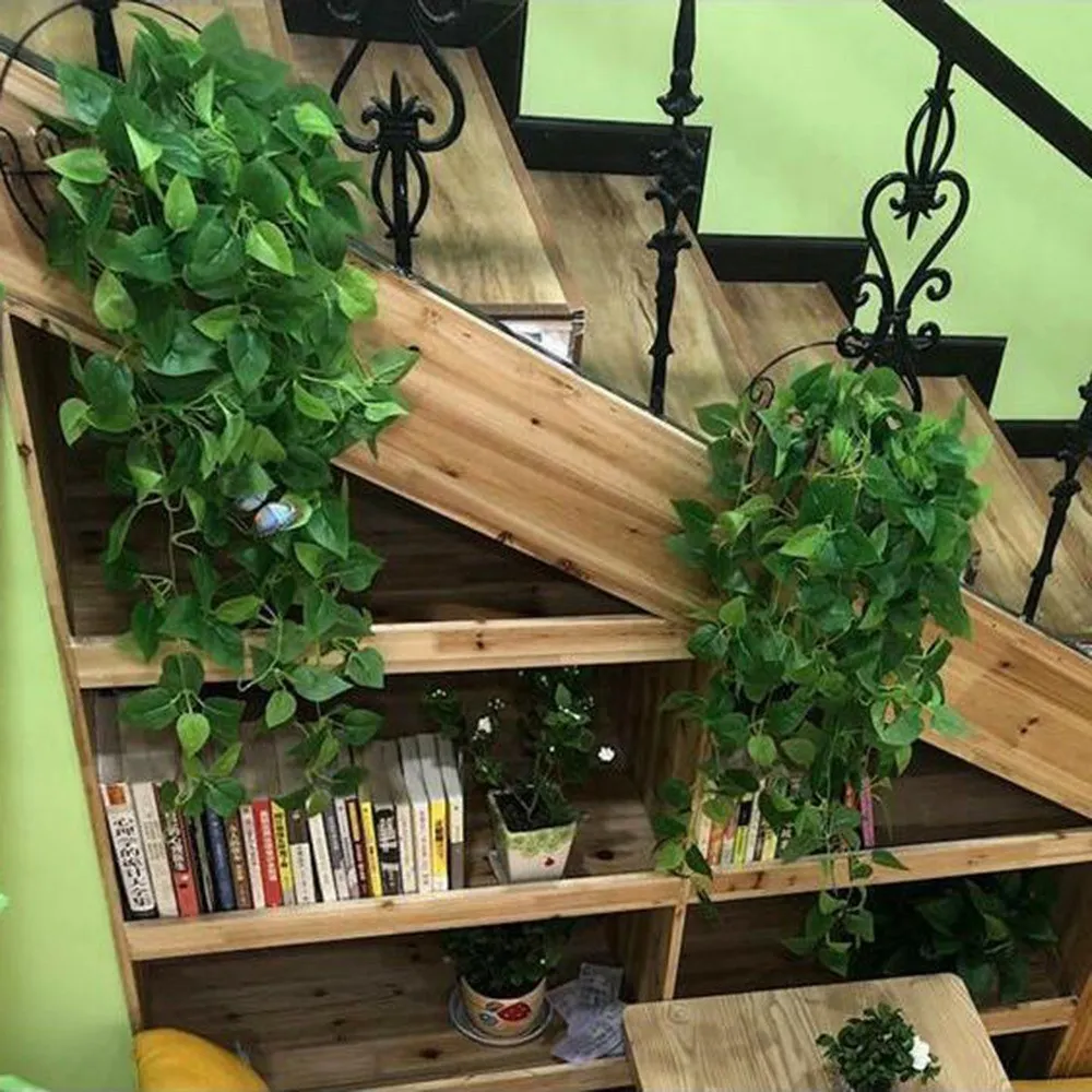 

1 Pc Artificial Plants Vines Greenery Rattan Fake Hanging Plant Faux Hanging Flowers Vine for Wall Indoor