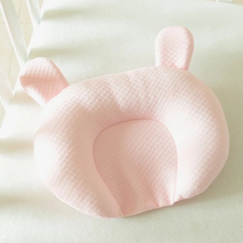 pink-bear Herbabe/ хлопковая детская подушка для новорожденных в форме животного, детская подушка для защиты от плоской головы, детские подушки для кормления, Подушка для сна для малышей - Цвет: pink-bear