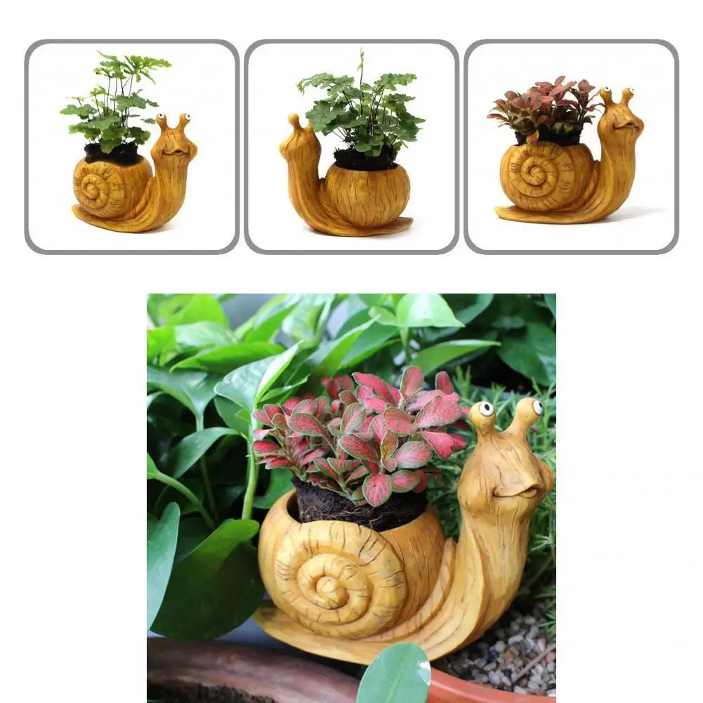 

Plant Pots Great Unique Ornamental Adorable Snail Resin Succulent Planter for Flower Succulent Planter Flower Pot
