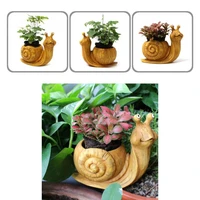 plant pots great unique ornamental adorable snail resin succulent planter for flower succulent planter flower pot