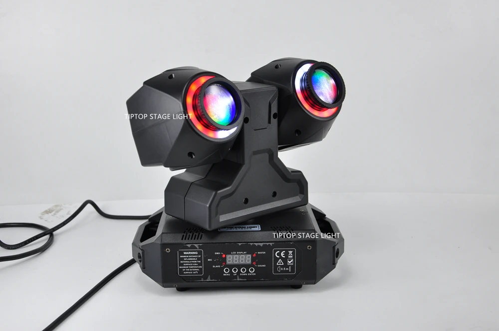Gigertop 2x30 Вт Светодиодный светильник с движущейся головкой с Halo 5050 SMD RGB цветной Эффект Кольцо диско шар цветной яркий KTV светильник TP-L230