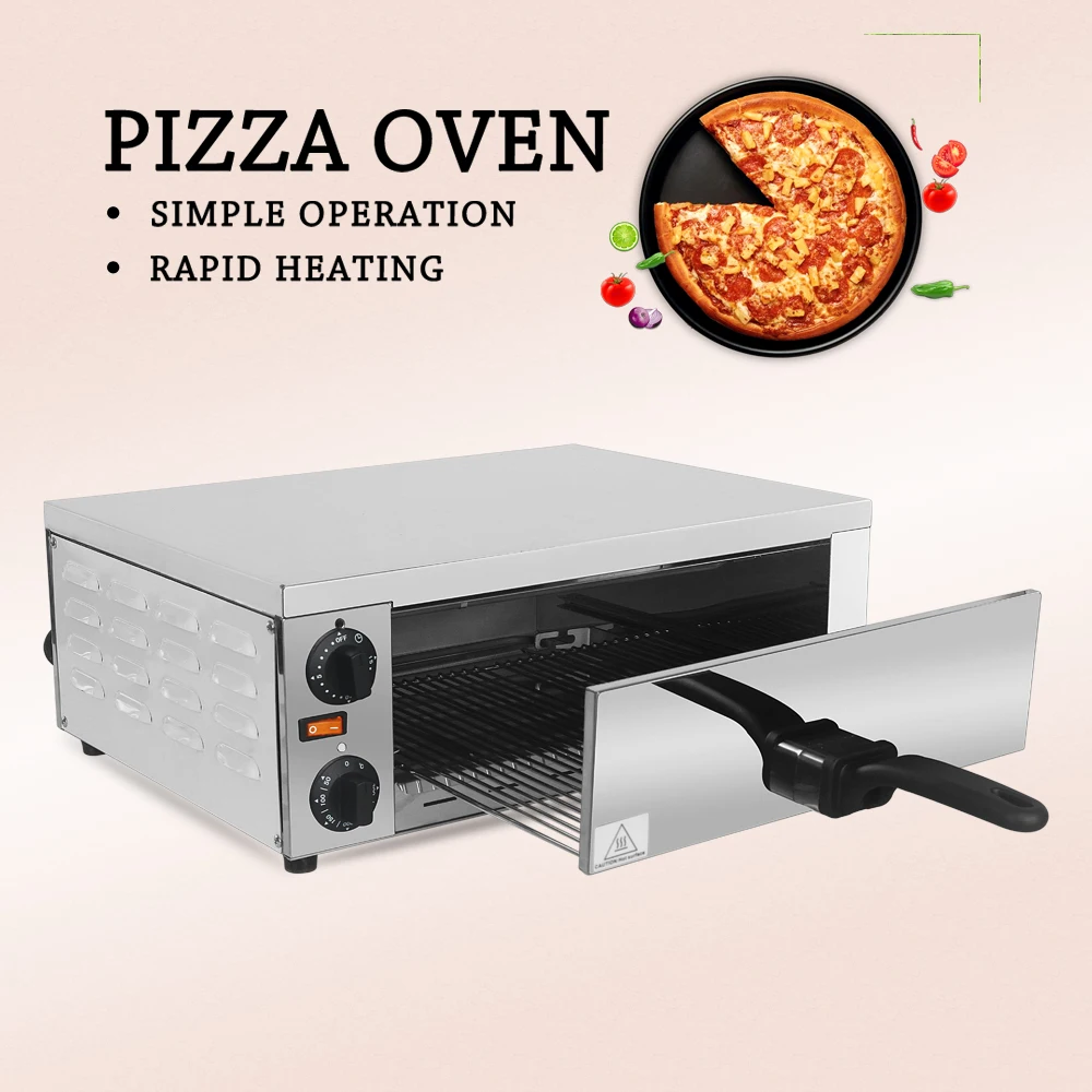 

ITOP Pizza Oven 12'' Commercial Household Kitchen Euipment 15 Minutes Timer With Handle Easy to Operate 220V 1130W Mini Pizza