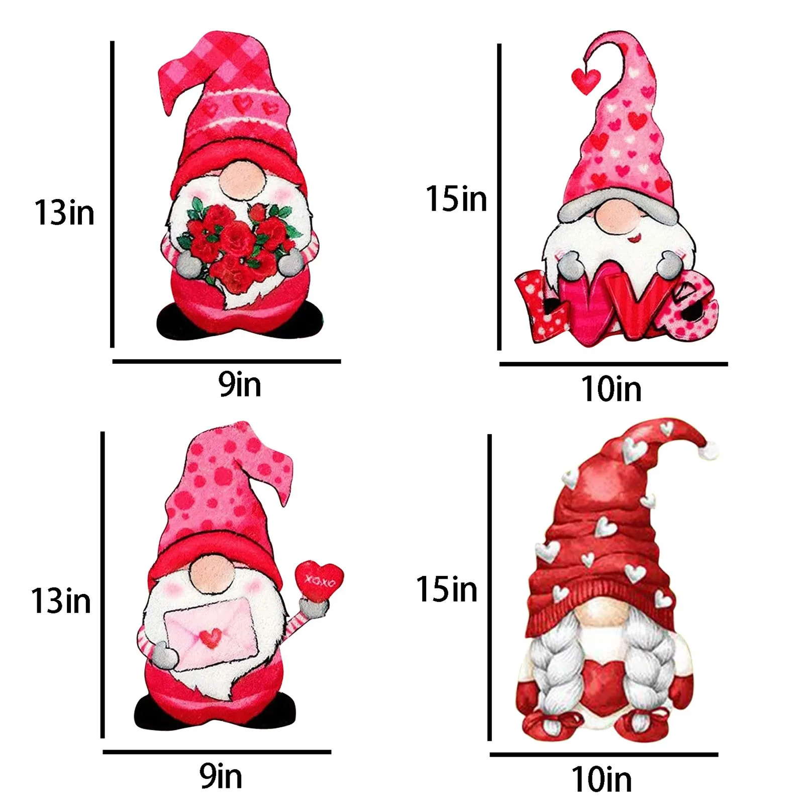 

40# 4pcs Valentine's Day Decorations Multifunctionaloutdoor Garden Lawn Yard Sign With Stakes Gorgeous Garden Accessory