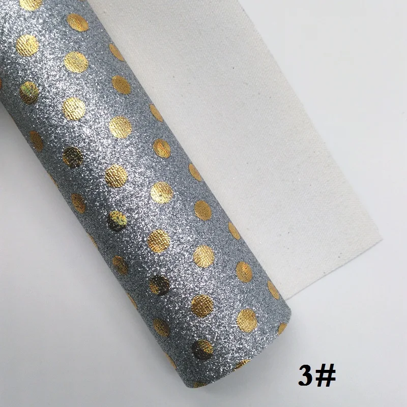 3 Glitterwishcome 21X29 см A4 размер винил для бантов Печатный горошек блестящая кожа ткань искусственная кожа листы для бантов, GM337A - Цвет: 3