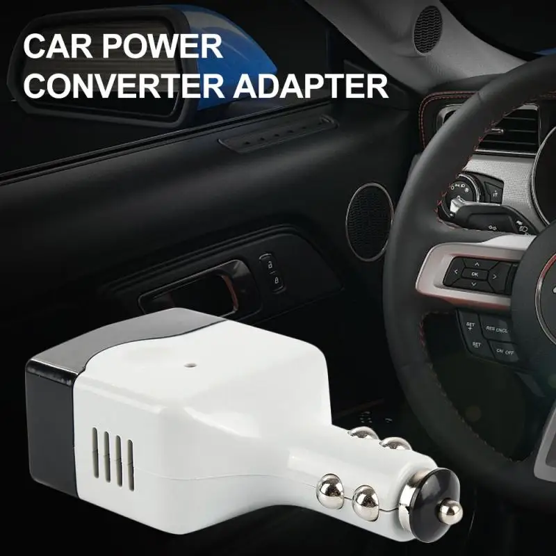 Авто ABS 10 Вт DC12/24V AV220V автомобиля Мощность конвертер адаптер Инвертор USB выход