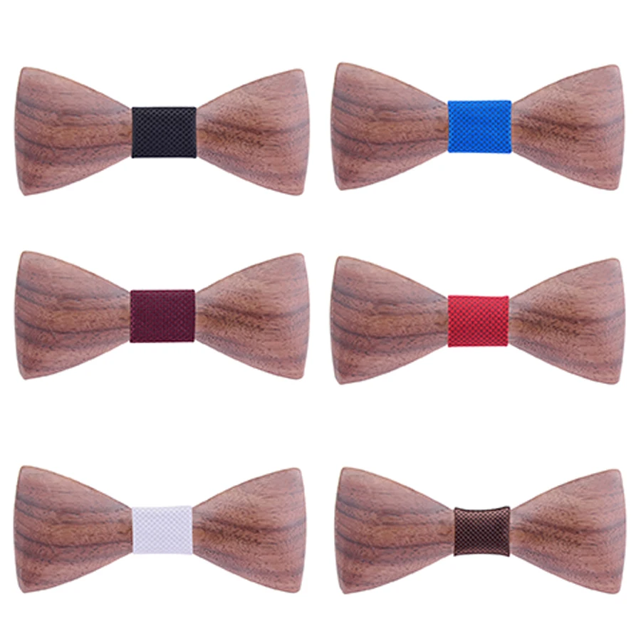 3D Мужской деревянный галстук бабочка красный Bule плед Пейсли шейный для мужчин