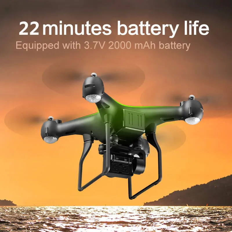 Дрон 4K 1080P WiFi FPV Профессиональный селфи Квадрокоптер с камерой полетом 22 Mins air