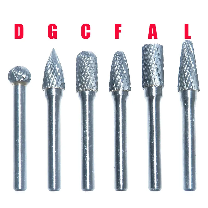 1 шт. 5 ассорти 10 мм головка из карбида вольфрама роторные заусенцы шлифовальный