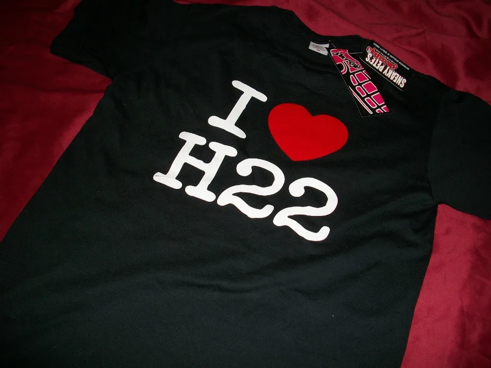 

Hot Sale Jdm Style I Love H22 T-Shirt Japanese Classic Car Fans Civic Prelude Acura Integra H2B H22A H22A1 Ek Tee Shirt Classic