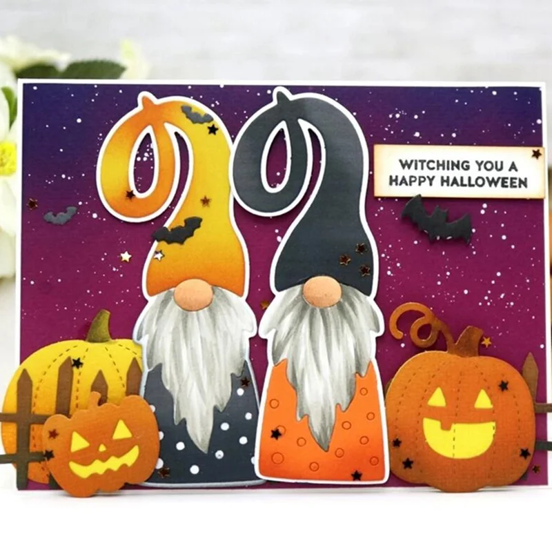 Новый дизайн металлические высечки в виде Санта Клауса гном деда мороза Декор