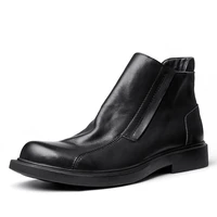 genuine leather cowhide designer shoes mens chelsea boots casual shoes men autumn winter ankle boots fashion combat boots mens