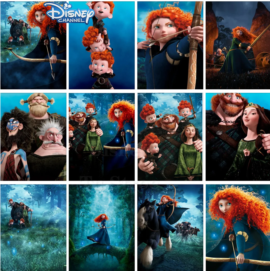 

5D DIY Diamond Painting Disney "Brave Legend" Cartoon Princess Merida Brand New Rhinestone High Quality Decorative Painting
