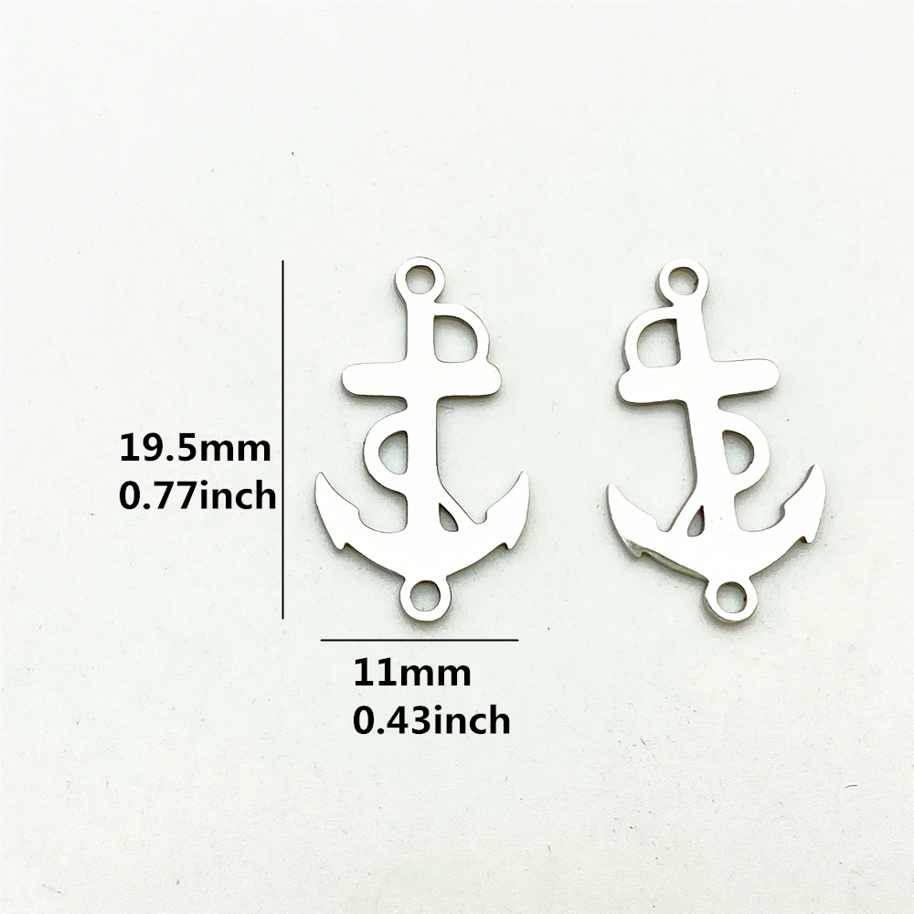 6 шт. 11*20 мм 100% Нержавеющая сталь судовой Якорь разъем для изготовления ювелирных