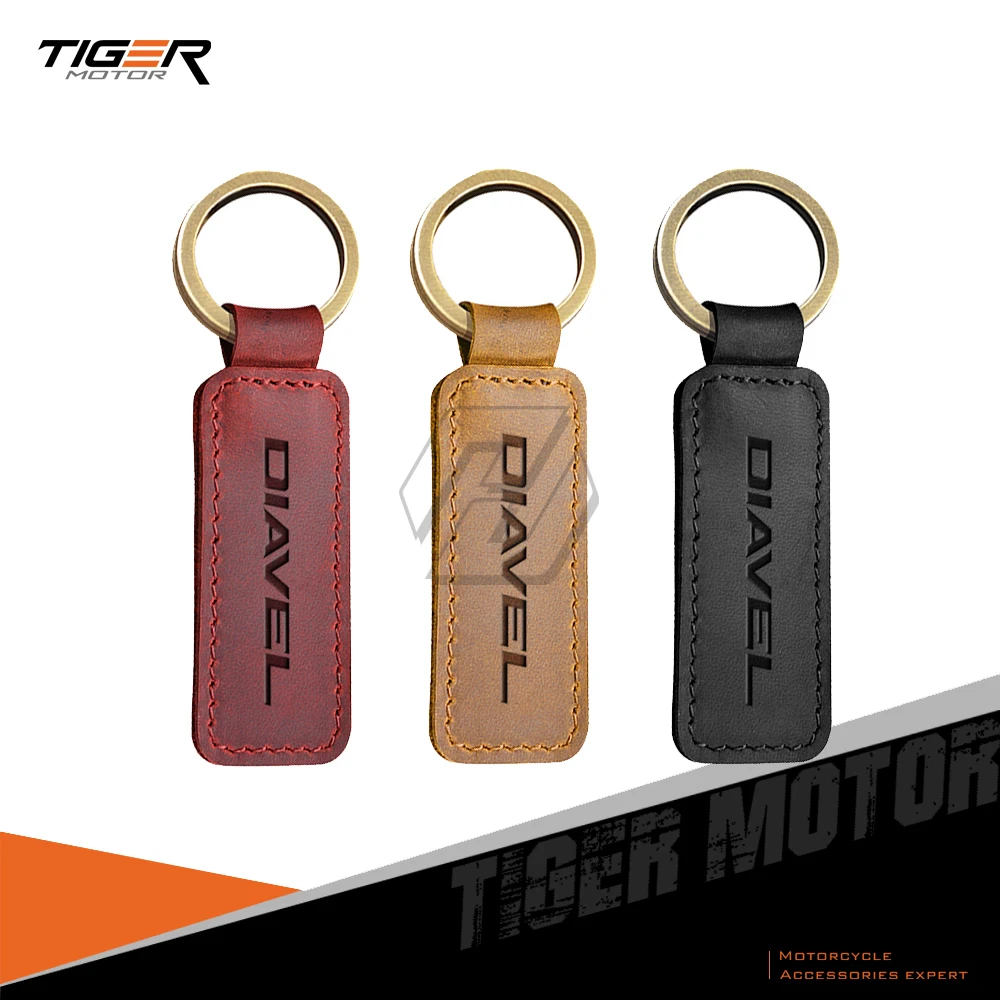 

Мотоцикл брелок из коровьей кожи кольцо для ключей чехол для поездок на мотоцикле Ducati X Diavel S 1260 ключ