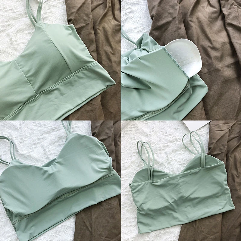 

Summer Sexy Tanks Crop Top Women Tube Tops Push Up Bralette Female Lingerie Wrap Top Seamless Underwear Wireless Bandeau Top