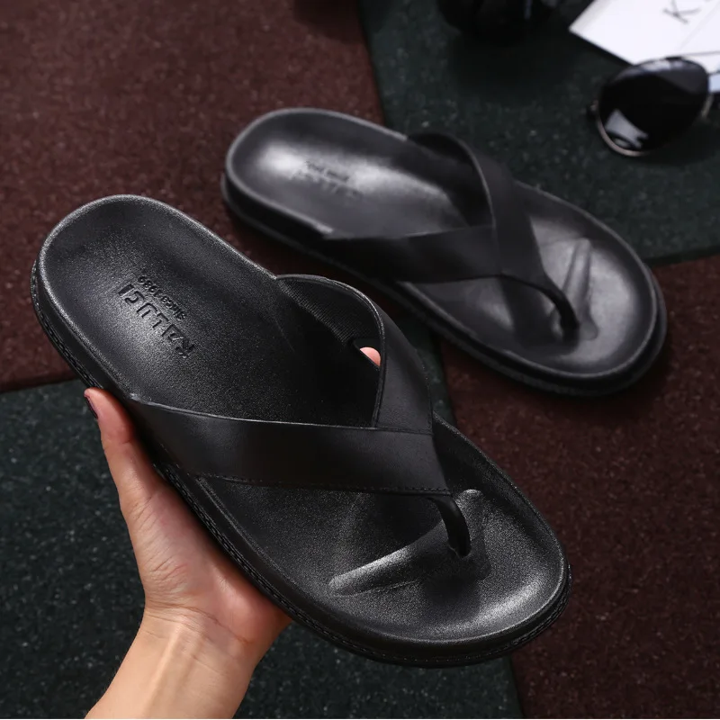 New Arrival Summer Men Flip Flops High Quality Beach Sandals Non-slide Male Slippers Zapatos Hombre Casual Shoes 678 | Обувь
