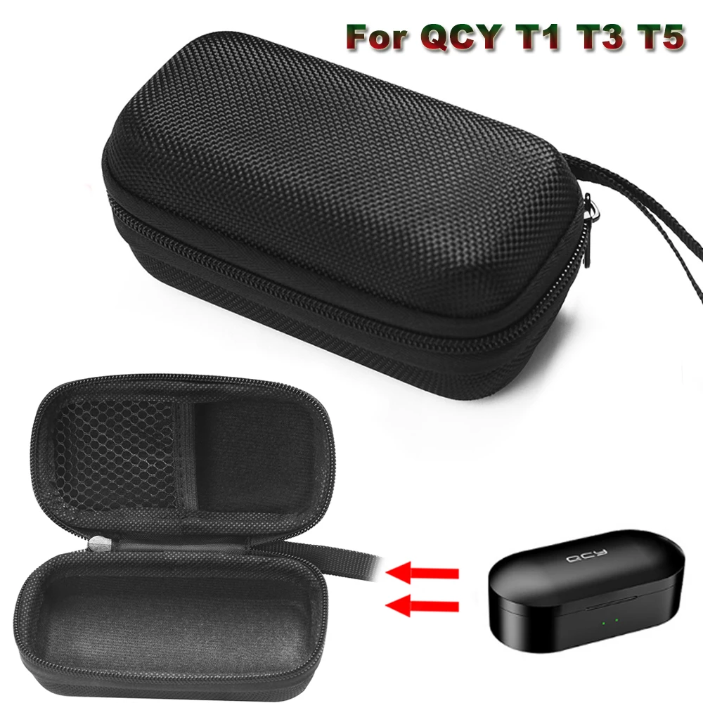 Чехол JINSERTA для беспроводной Bluetooth гарнитуры защитный чехол QCY T3/T5/T1 Твердая Сумка