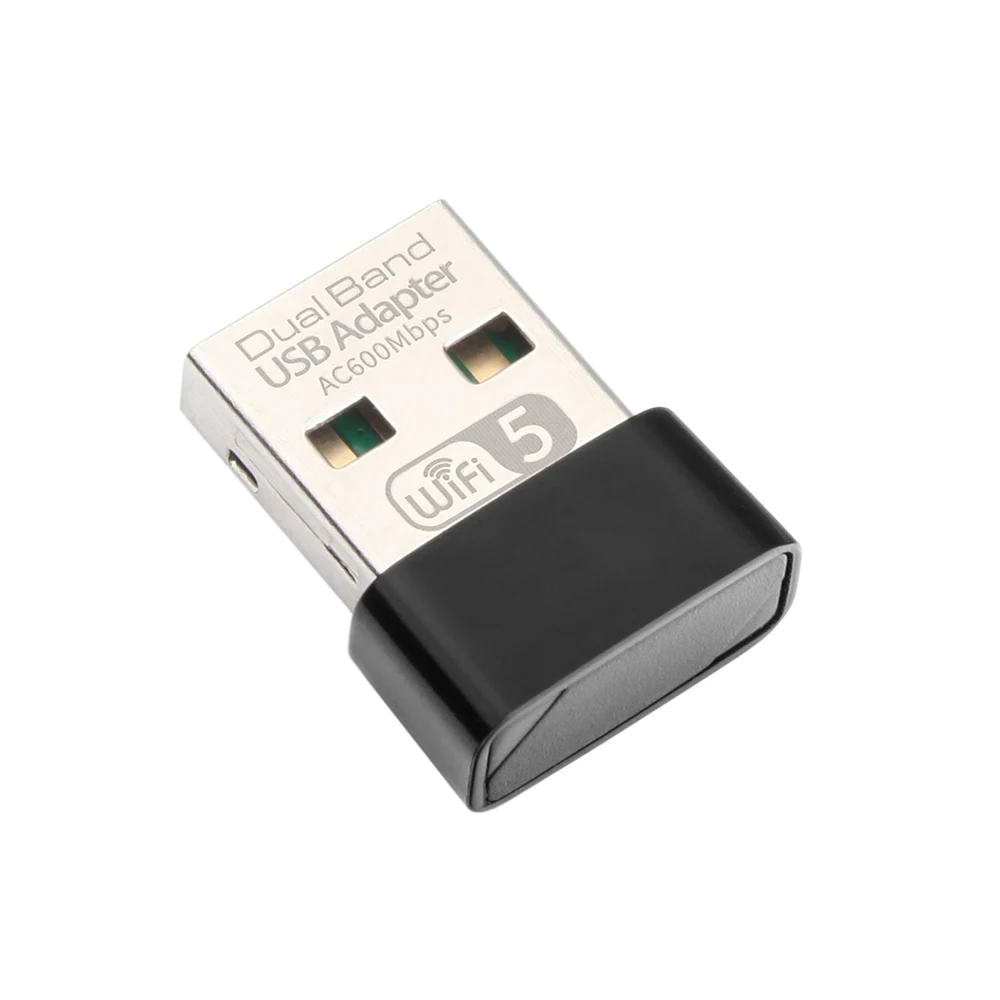 Беспроводной AC600Mbps USB WiFi5 адаптер 5G/2 4 ГГц Wi Fi для настольных ПК/ноутбук нано