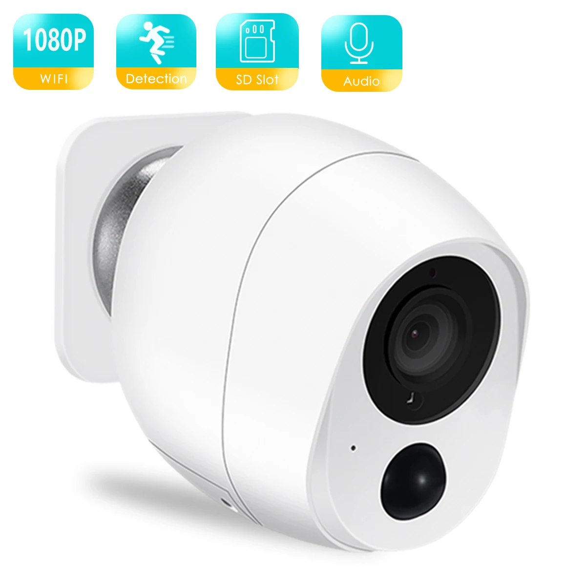 

BESDER 2MP Battery Wifi IR NIght Vision Mini 1080P IP Camera Outdoor Wireless Security CCTV Camera SD Card Cloud Audio Camera
