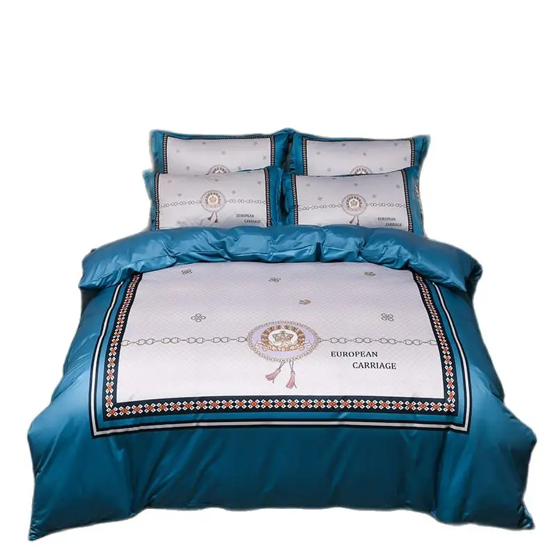 

3/4pcs Stain Bedding Set Luxury Duvet Cover Bed Sheet Set Tencel Bedclothes for Home